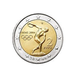 Pièce 2 euro commémorative Grèce 2004 "Jeux olympiques" (UNC)