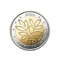 Pièce 2 euro commémorative Finlande 2004 "Elargissement Union...