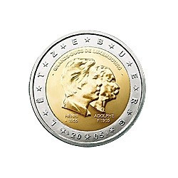 Pièce 2 euro commémorative Luxembourg 2005 "50ième anniversaire...