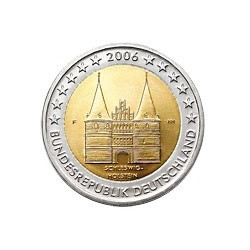 2 Euro herdenkingsmunt Duitsland 2006 "Schleswig Holstein deelstaat A"...