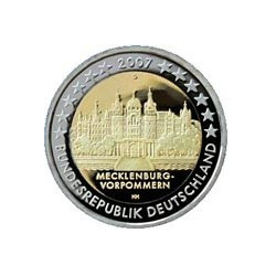 2 Euro herdenkingsmunt Duitsland 2007 "Mecklenburg 5 deelstaten (5x€2)"...