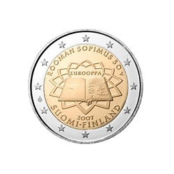 Pièce 2 euro commémorative Finlande 2007 "Traité de Rome" (UNC)