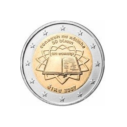 Pièce 2 euro commémorative Irlande 2007 "Traité de Rome" (UNC)