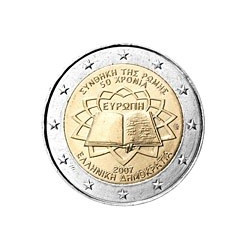2 Euro herdenkingsmunt Griekenland 2007 "Verdrag Rome" (UNC)