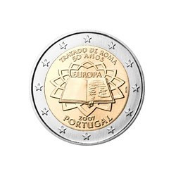 2 Euro herdenkingsmunt Portugal 2007 "Verdrag Rome" (UNC)