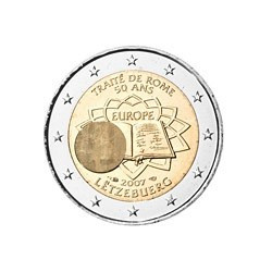 Pièce 2 euro commémorative Luxembourg 2007 "Traité de Rome" (UNC)