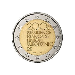 Pièce 2 euro commémorative France 2008 " Présidence UE" (UNC)
