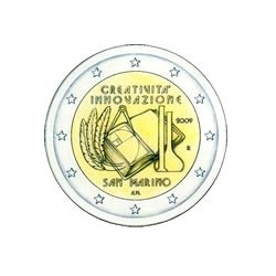 2 Euro herdenkingsmunt San-Marino 2009 "Creativiteit en innovatie" (FDC...