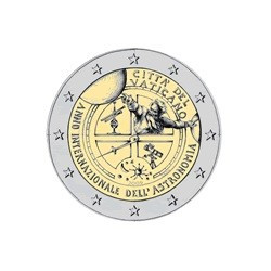 Pièce 2 euro commémorative Vatican 2009 "Astronomie" (FDC)