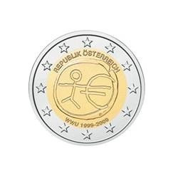Pièce 2 euro commémorative Autriche 2009 "Union économique et monétaire"...