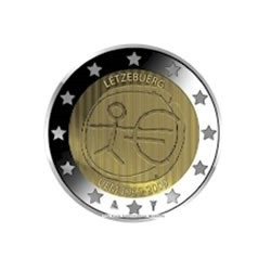 Pièce 2 euro commémorative Luxembourg 2009 "Union économique et...