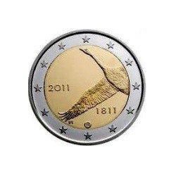 Pièce 2 euro commémorative Finlande 2011 "200 an. Banque de Finlande" (UNC)