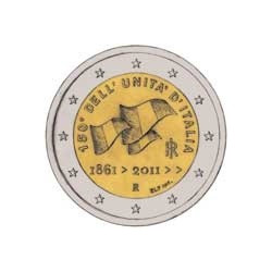 Pièce 2 euro commémorative Italie 2011 "150 anniversaire de...