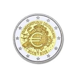 2 Euro herdenkingsmunt Duitsland 2012 "10 jaar euro deelstaat A" (UNC)