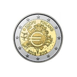 Pièce 2 euro commémorative Finlande 2012 "10 ans de l'euro" (UNC)