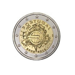 2 Euro herdenkingsmunt Portugal 2012 "10 jaar euro" (UNC)