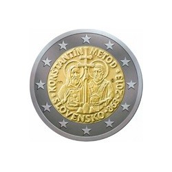 2 Euro herdenkingsmunt Slovakije 2013 "1150e verjaardag St, Cyrillus en...