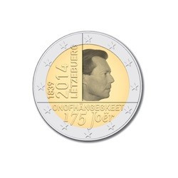 Pièce 2 euro commémorative Luxembourg 2014 "175e anniversaire de...