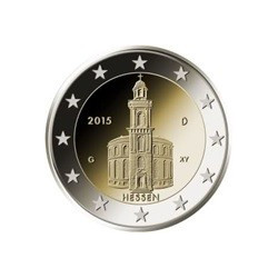2 Euro herdenkingsmunt Duitsland 2015 "Hessen: Paulskerk, Frankfurt a....