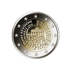 Pièce 2 euro commémorative Allemagne 2015 "25e anniversaire de la...