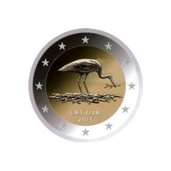 2 Euro herdenkingsmunt Letland 2015 "De Ooievaar" (UNC)