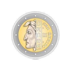 2 Euro herdenkingsmunt San-Marino 2015 "Dante Aleghieri" (FDC in blister)