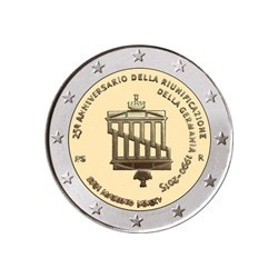 2 Euro herdenkingsmunt San-Marino 2015 "25 jaar Duitse eenheid" (FDC in...