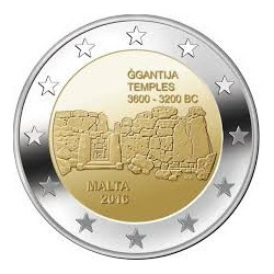 2 Euro herdenkingsmunt Malta 2016 "tempel Ggantija" (UNC)