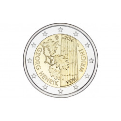 Pièce 2 euro commémorative Finlande 2016 "Henrik Von Wright" (UNC)