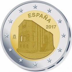 Pièce 2 euro commémorative Espagne 2017 "Oviedo et Asturies" (UNC)