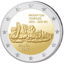 Pièce 2 euro commémorative Malte 2017 "Hagarqim" (UNC)