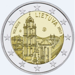 Pièce 2 euro commémorative Lituanie 2017 "Vilnius" (UNC)