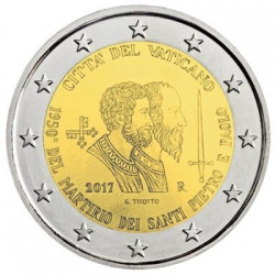 Pièce 2 euro commémorative Vatican 2017 "Saint-Pierre et Saint-Paul" (FDC)