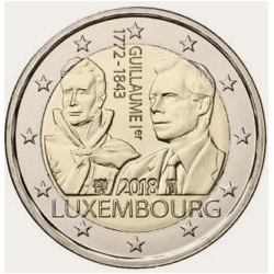 Pièce 2 euro commémorative Luxembourg 2018 "175ème anniversaire décès...