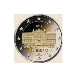 Pièce 2 euro commémorative Allemagne 2019 "Bundesrat atelier D" (UNC)