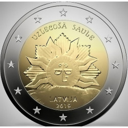 Pièce 2 euro commémorative Lettonie 2019 "Le soleil levant" (UNC)