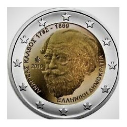 Pièce 2 euro commémorative Grèce 2019 "Kalvos" (UNC)