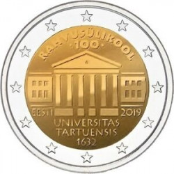 Pièce 2 euro commémorative Estonie 2019 "Université de Tartu" (UNC)