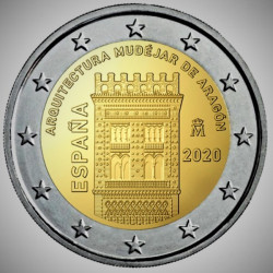 Pièce 2 euro commémorative Espagne 2020 "Aragon" (UNC)