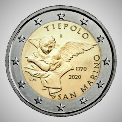 Pièce 2 euro commémorative Saint-Marin 2020 "Tiepolo" (BU dans blister)