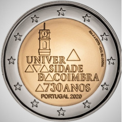 Pièce 2 euro commémorative Portugal 2020 "Université Coimbra" (UNC)