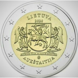 Pièce 2 euro commémorative Lituanie 2020 "Aukstaitija" (UNC)
