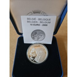 10 Euro herdenkingsmunt België 2009 "Erasmus" in zilver (Ag 0,925)