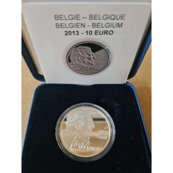 Pièce 10 euro commémorative Belgique 2013 "Hugo Claus" en argent (Ag 0,925)