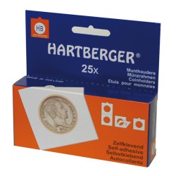 Hartberger paquet (25) étuis numismatiques autocollants 50X50