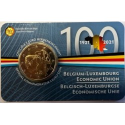 2 Euro herdenkingsmunt België 2021 "België-Luxemburg" Nederlandstalig...