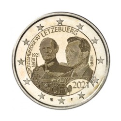 2 Euro herdenkingsmunt Luxemburg 2021 "Groothertog Jean" (UNC) in hologram
