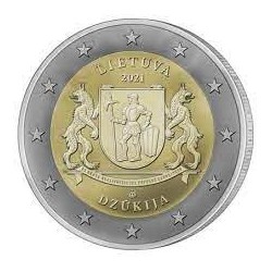 Pièce 2 euro commémorative Lituanie 2021 "Dzukija" (UNC)