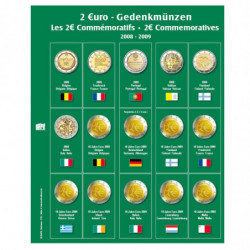 SAFE voordrukblad voor 2€ munten blad N°4 (België 2008-Malta 10 J euro...