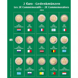 SAFE feuille pré-imprimée pour pièces 2 € N°12 (Pays-Bas 2014-Luxembourg...